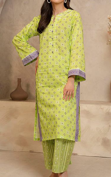 Zellbury Lime Green Lawn Suit (2 pcs) | Pakistani Lawn Dress in USA- Image 1