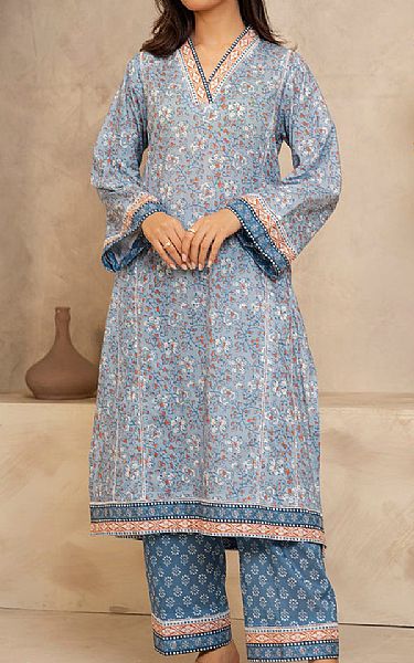 Zellbury Cloudy Blue Lawn Suit (2 pcs) | Pakistani Lawn Dress in USA- Image 1