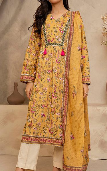 Zellbury Pastel Orange Lawn Suit (2 pcs) | Pakistani Lawn Dress in USA- Image 1