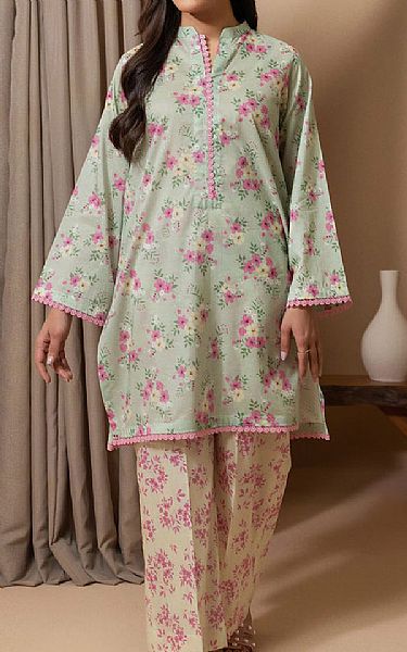 Zellbury Light Green/Pink Lawn Suit (2 pcs) | Pakistani Lawn Dress in USA- Image 1