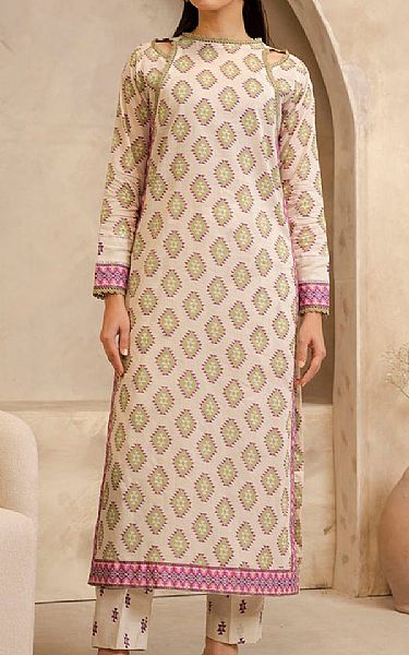 Zellbury Off White Lawn Suit (2 pcs) | Pakistani Lawn Dress in USA- Image 1