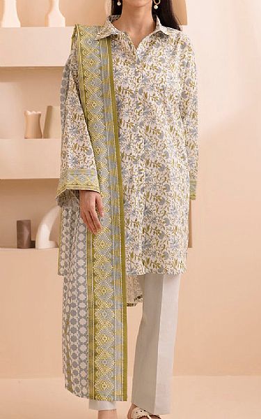 Zellbury Off White Lawn Suit (2 pcs) | Pakistani Lawn Dress in USA- Image 1