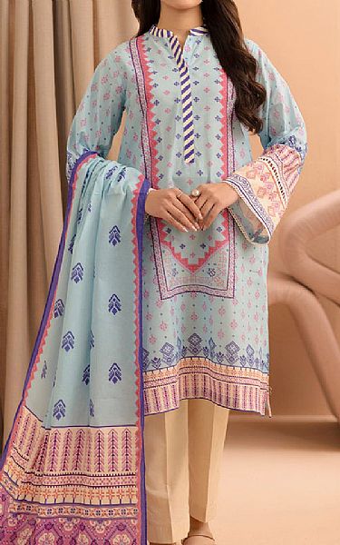 Zellbury Light Blue Lawn Suit (2 pcs) | Pakistani Lawn Dress in USA- Image 1