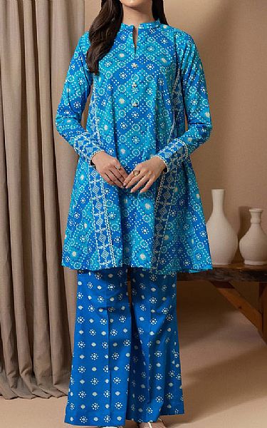 Zellbury Blue Lawn Suit (2 pcs) | Pakistani Lawn Dress in USA- Image 1