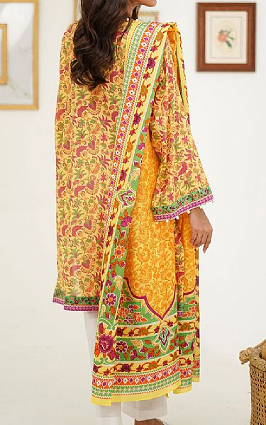 Zellbury Yellow Lawn Suit (2 pcs) | Pakistani Lawn Dress in USA- Image 2