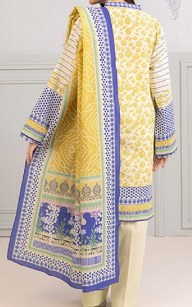 Zellbury Off White/Light Mustard Lawn Suit (2 pcs) | Pakistani Lawn Dress in USA- Image 2
