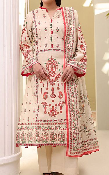 Zellbury Off White Lawn Suit (2 pcs) | Pakistani Lawn Dress in USA- Image 1