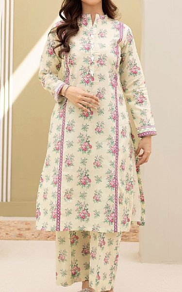 Zellbury Beige Lawn Suit (2 pcs) | Pakistani Lawn Dress in USA- Image 1