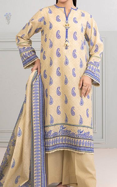 Zellbury Tan Lawn Suit (2 pcs) | Pakistani Lawn Dress in USA- Image 1