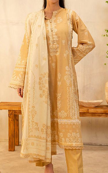 Zellbury Sand Gold Lawn Suit | Pakistani Lawn Dress in USA- Image 1