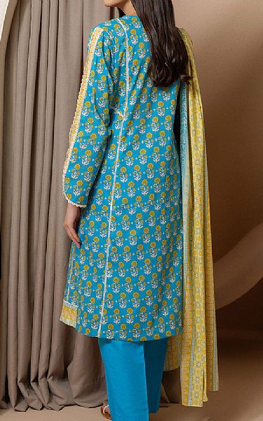 Zellbury Turquoise Lawn Suit | Pakistani Lawn Dress in USA- Image 2
