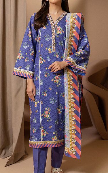 Zellbury Blueberry Lawn Suit | Pakistani Lawn Dress in USA- Image 1