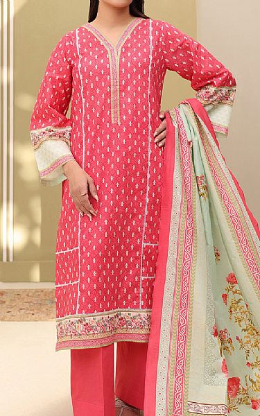 Zellbury Brink Pink Lawn Suit | Pakistani Lawn Dress in USA- Image 1