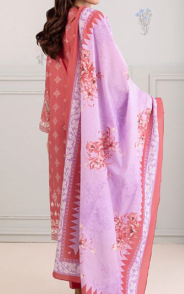 Zellbury Light Coral Lawn Suit | Pakistani Lawn Dress in USA- Image 2