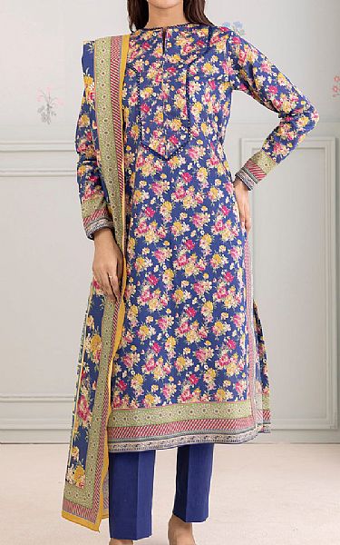 Zellbury Navy Blue Lawn Suit | Pakistani Lawn Dress in USA- Image 1