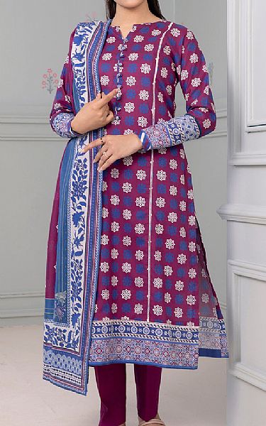 Zellbury Dark Raspberry Lawn Suit | Pakistani Lawn Dress in USA- Image 1
