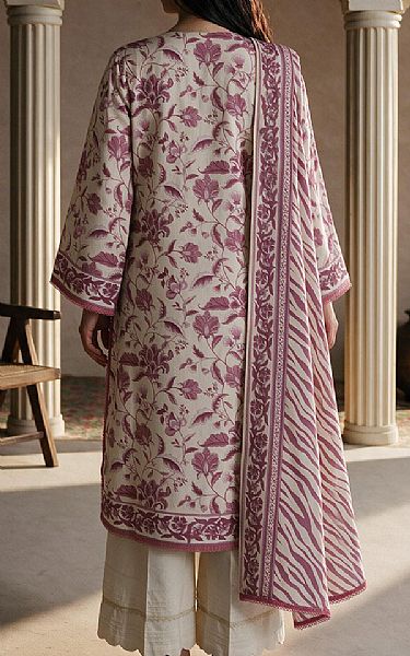 Zellbury Off White/Light Plum Lawn Suit (2 pcs) | Pakistani Lawn Dress in USA- Image 2