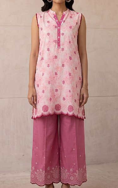 Zellbury Off White/Pink Flare Lawn Suit (2 pcs) | Pakistani Lawn Dress in USA- Image 1