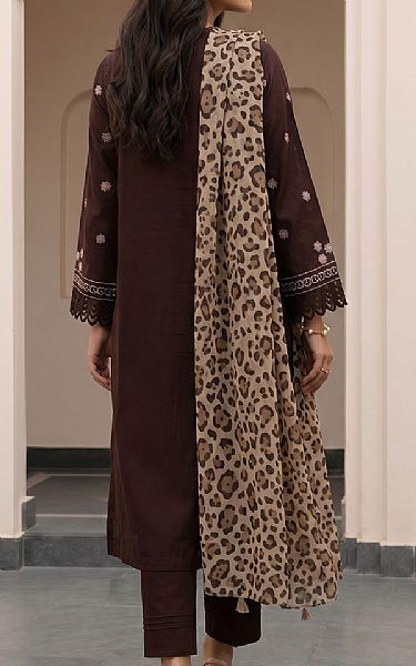 Zellbury Crater Brown Lawn Suit | Pakistani Lawn Dress in USA- Image 2