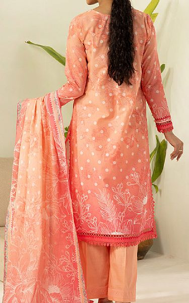 Zellbury Peach Lawn Suit | Pakistani Lawn Dress in USA- Image 2