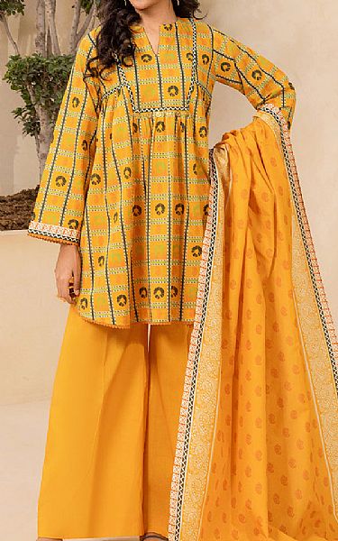 Zellbury Orange Lawn Suit | Pakistani Lawn Dress in USA- Image 1