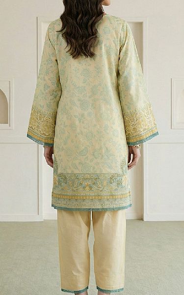 Zellbury Cream Lawn Suit | Pakistani Lawn Dress in USA- Image 2