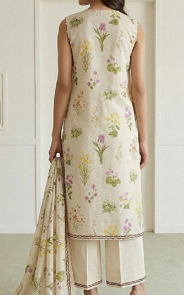 Zellbury Off White Lawn Suit | Pakistani Lawn Dress in USA- Image 2