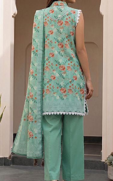 Zellbury Sea Green Lawn Suit | Pakistani Lawn Dress in USA- Image 2