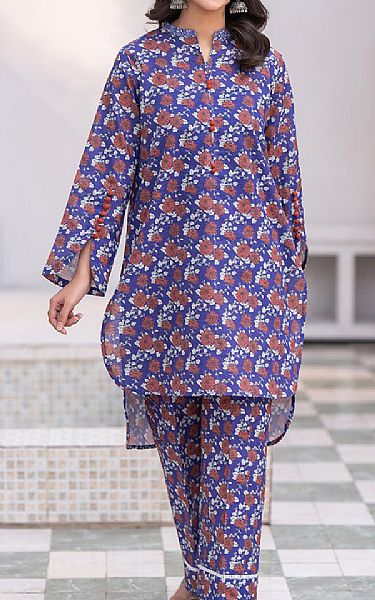 Zellbury Blueberry Khaddar Suit (2 pcs) | Pakistani Winter Dresses in USA- Image 1