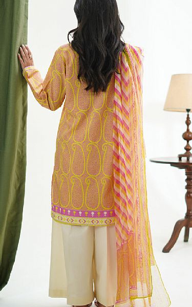 Zellbury Yellow/Pink Lawn Suit (2 pcs) | Pakistani Lawn Dress in USA- Image 2