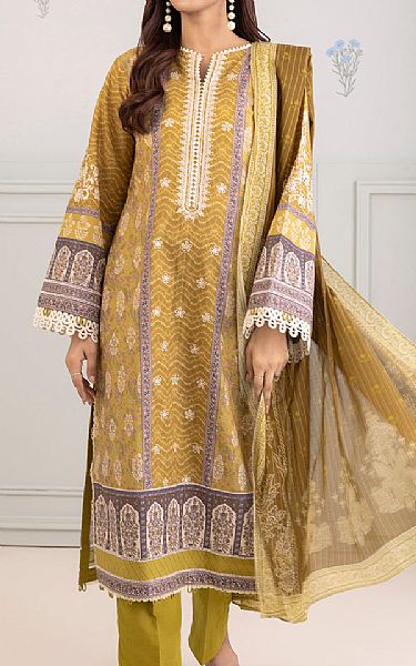 Zellbury Olive Lawn Suit | Pakistani Lawn Dress in USA- Image 1