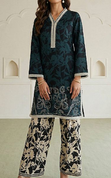 Zellbury Black/Gable Green Lawn Suit (2 pcs) | Pakistani Lawn Dress in USA- Image 1