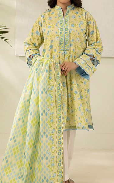 Zellbury Pastel Yellow Lawn Suit (2 pcs) | Pakistani Lawn Dress in USA- Image 1