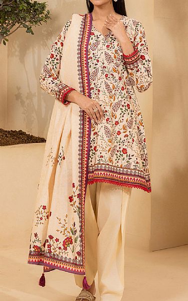 Zellbury Ivory Lawn Suit (2 pcs) | Pakistani Lawn Dress in USA- Image 1