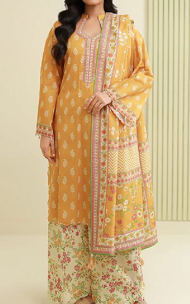 Zellbury Orange Lawn Suit | Pakistani Lawn Dress in USA- Image 1