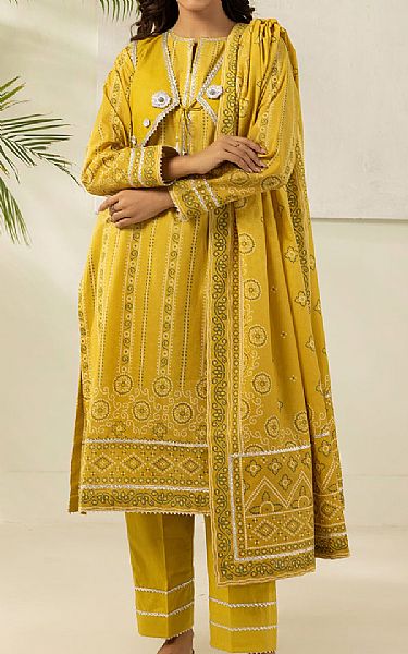 Zellbury Golden Yellow Lawn Suit | Pakistani Lawn Dress in USA- Image 1