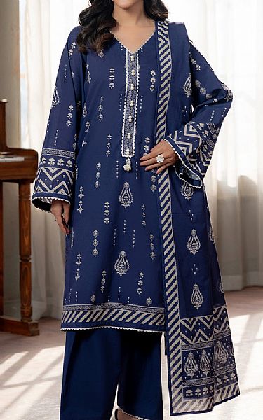 Zellbury Navy Blue Lawn Suit | Pakistani Lawn Dress in USA- Image 1