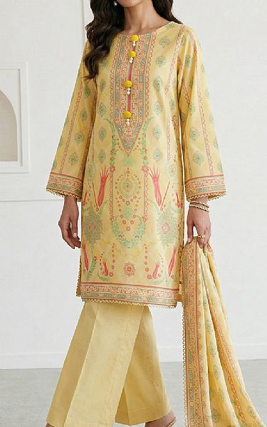 Zellbury Cream Lawn Suit | Pakistani Lawn Dress in USA- Image 1