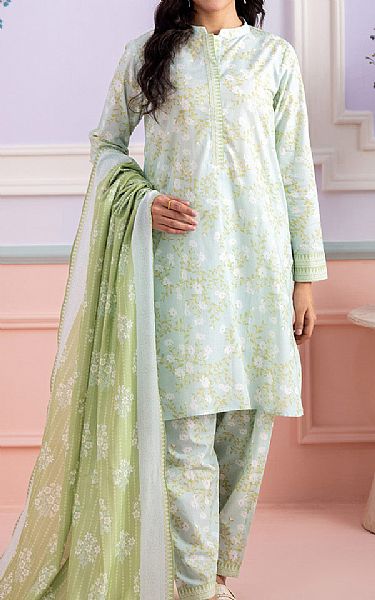 Zellbury Light Blue/Light Green Lawn Suit | Pakistani Lawn Dress in USA- Image 1
