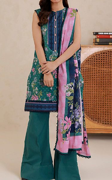 Zellbury Teal Lawn Suit | Pakistani Lawn Dress in USA- Image 1