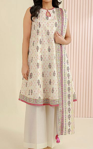 Zellbury Off White Lawn Suit | Pakistani Lawn Dress in USA- Image 1