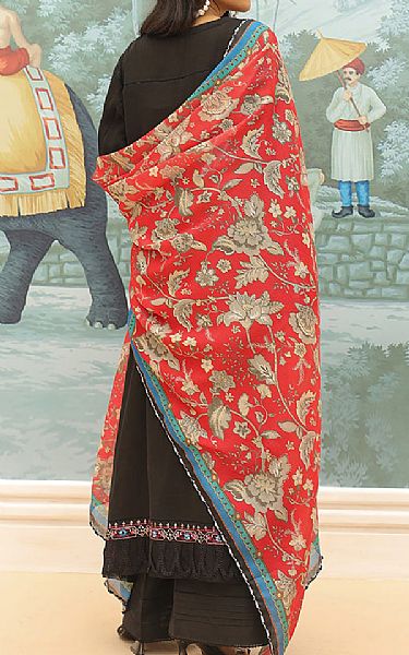 Zellbury Black Khaddar Suit | Pakistani Winter Dresses in USA- Image 2