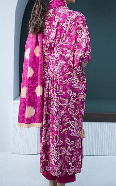 Zellbury Raspberry Khaddar Suit | Pakistani Winter Dresses in USA- Image 2