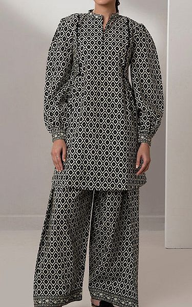 Zellbury Black/Off White Lawn Suit (2 pcs) | Pakistani Lawn Dress in USA- Image 1