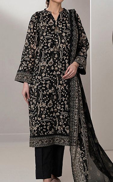 Zellbury Black Lawn Suit (2 pcs) | Pakistani Lawn Dress in USA- Image 1