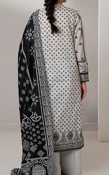 Zellbury Off White/Black Lawn Suit | Pakistani Lawn Dress in USA- Image 2