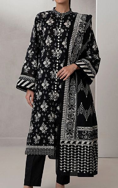 Zellbury Black/Off White Lawn Suit | Pakistani Lawn Dress in USA- Image 1