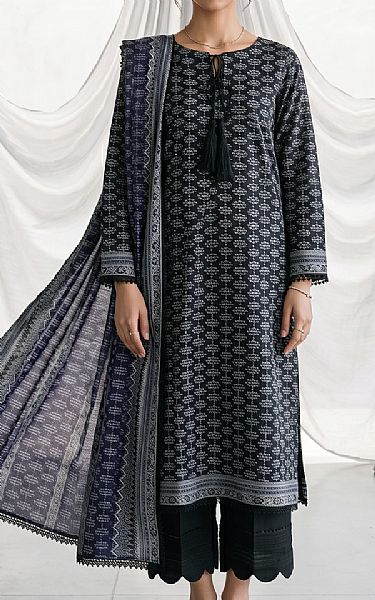Zellbury Black/Off White Lawn Suit (2 pcs) | Pakistani Lawn Dress in USA- Image 1