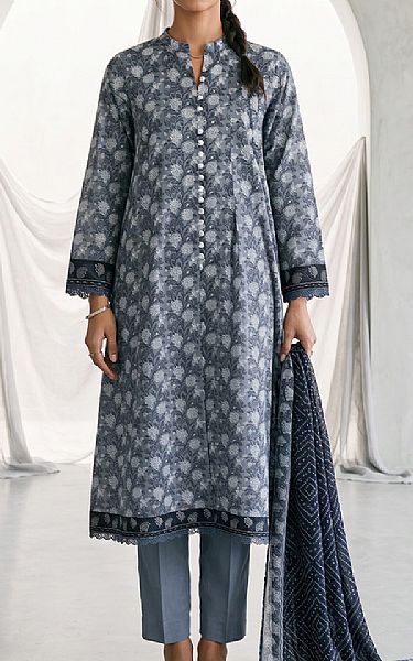 Zellbury Grey/Off White Lawn Suit | Pakistani Lawn Dress in USA- Image 1