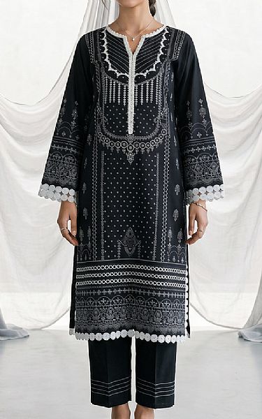 Zellbury Black/Off White Lawn Suit | Pakistani Lawn Dress in USA- Image 1